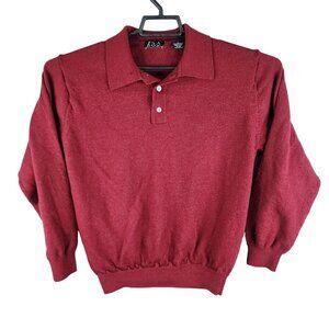 Mens Red Jos. A. Bank Signature Collection Merino Wool Sweater Long Sleeve L